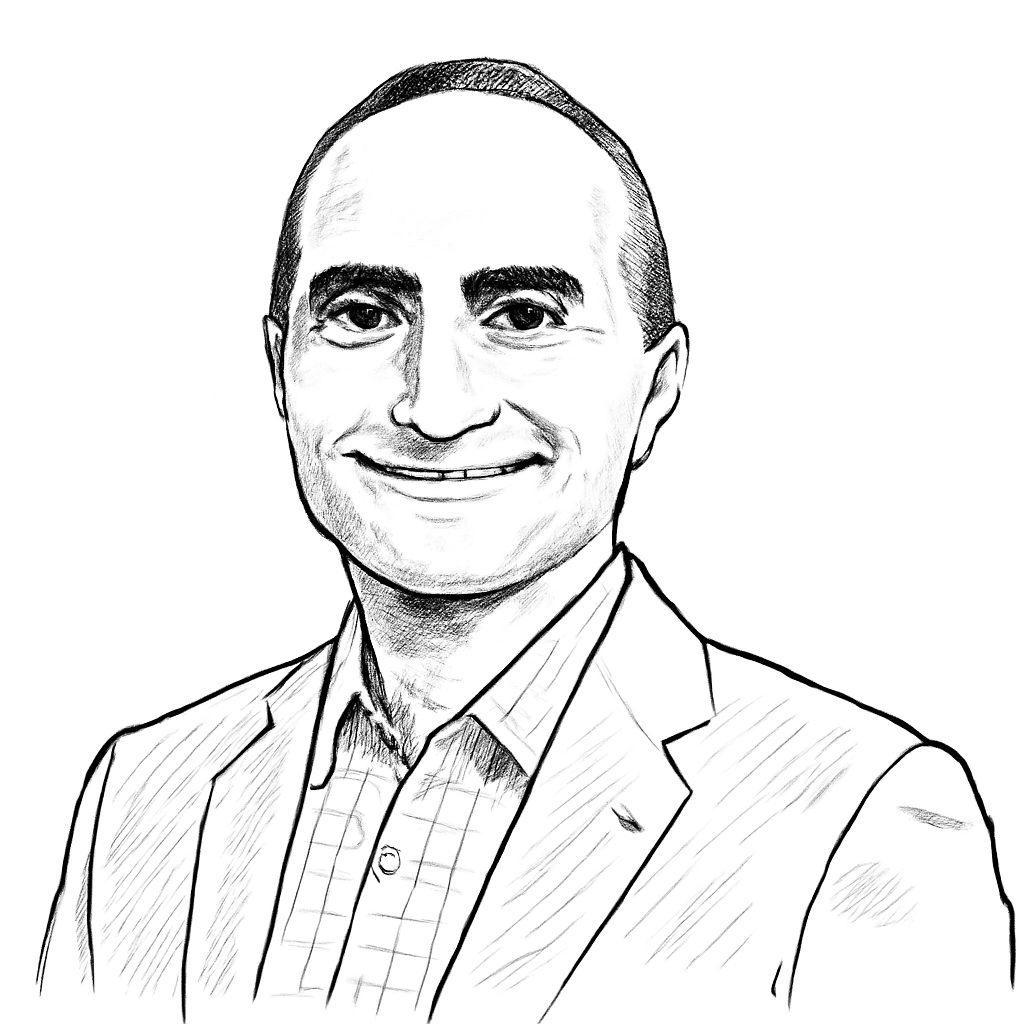 Drawn portrait of Adnan Chaudhry