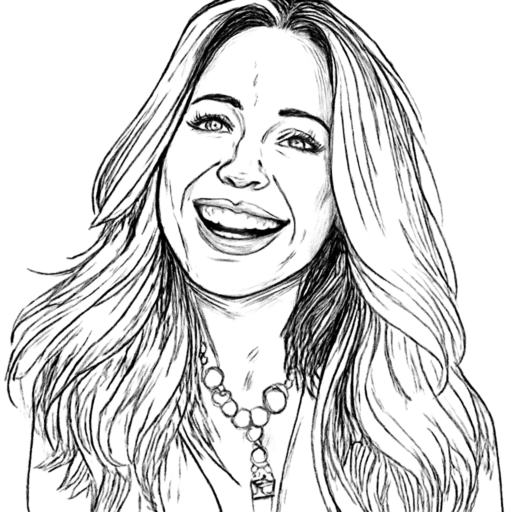 Drawn portrait of Laura Rogan