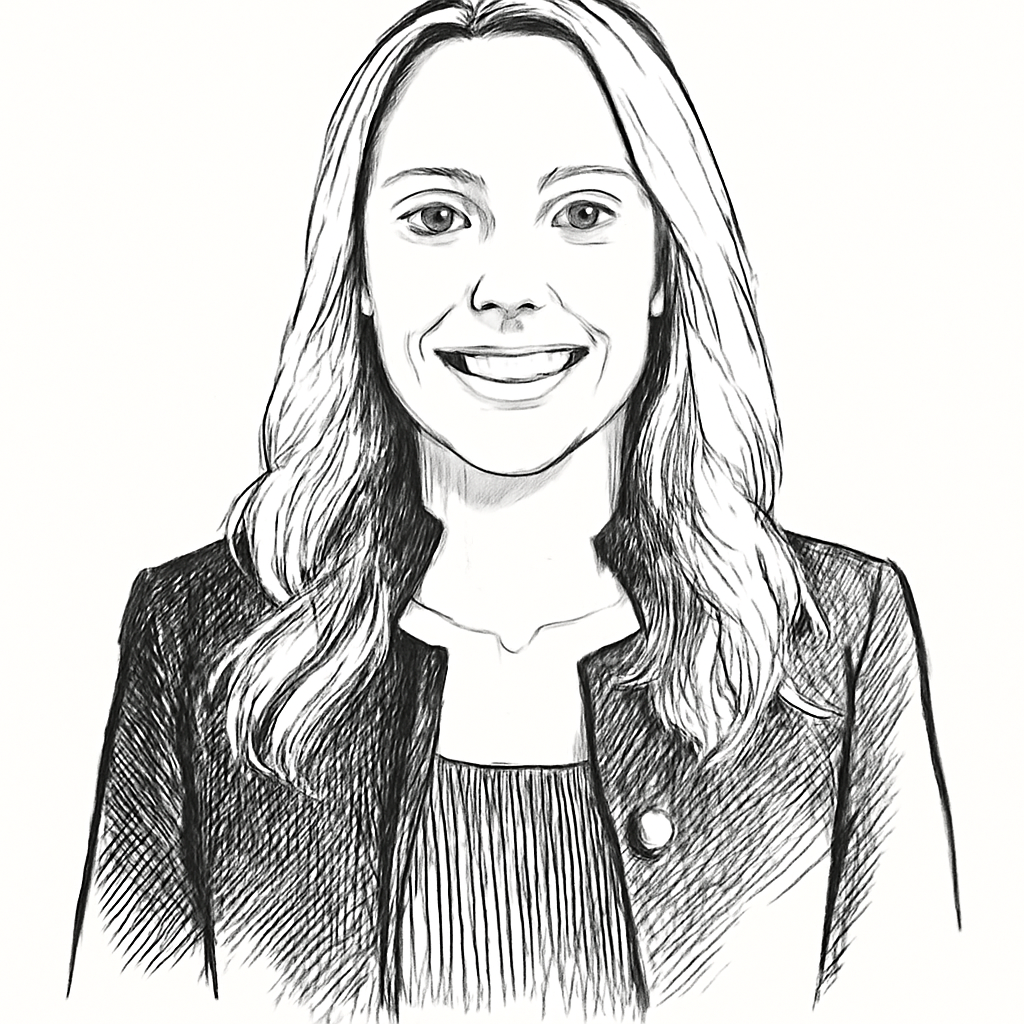 Drawn portrait of Jill Hazelbaker