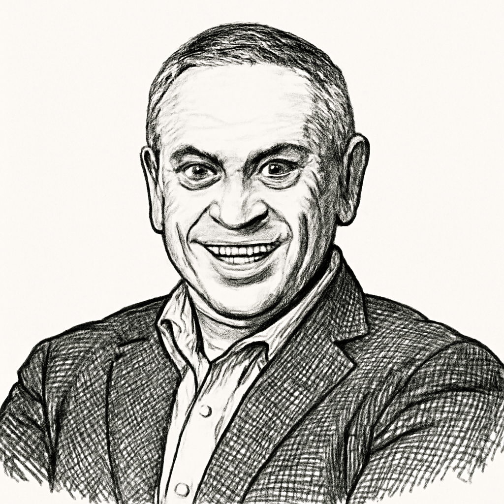 Drawn portrait of Prashanth Mahendra-Rajah