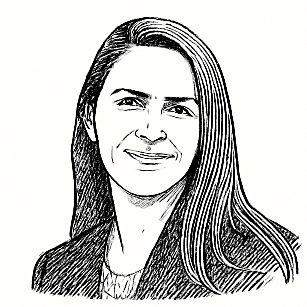 Drawn portrait of Susan Anderson