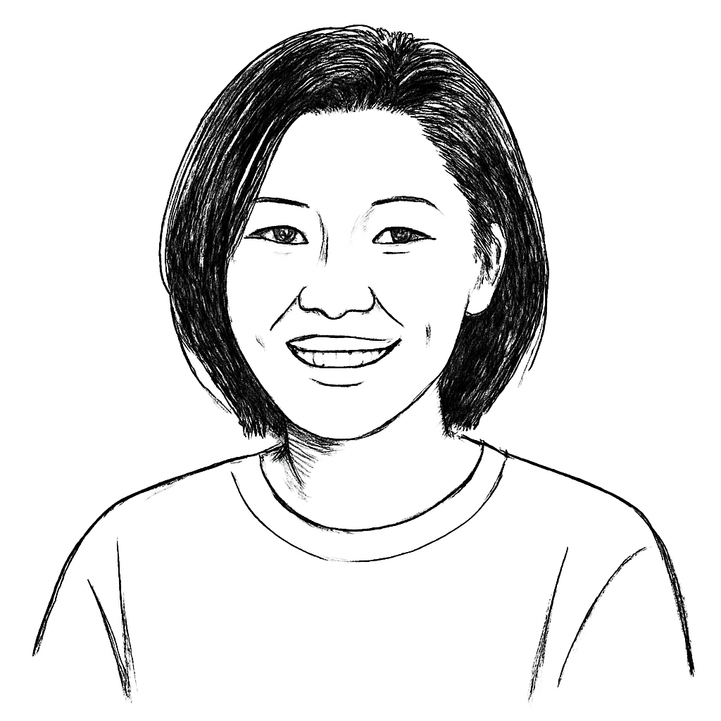 Drawn portrait of Chan Lin