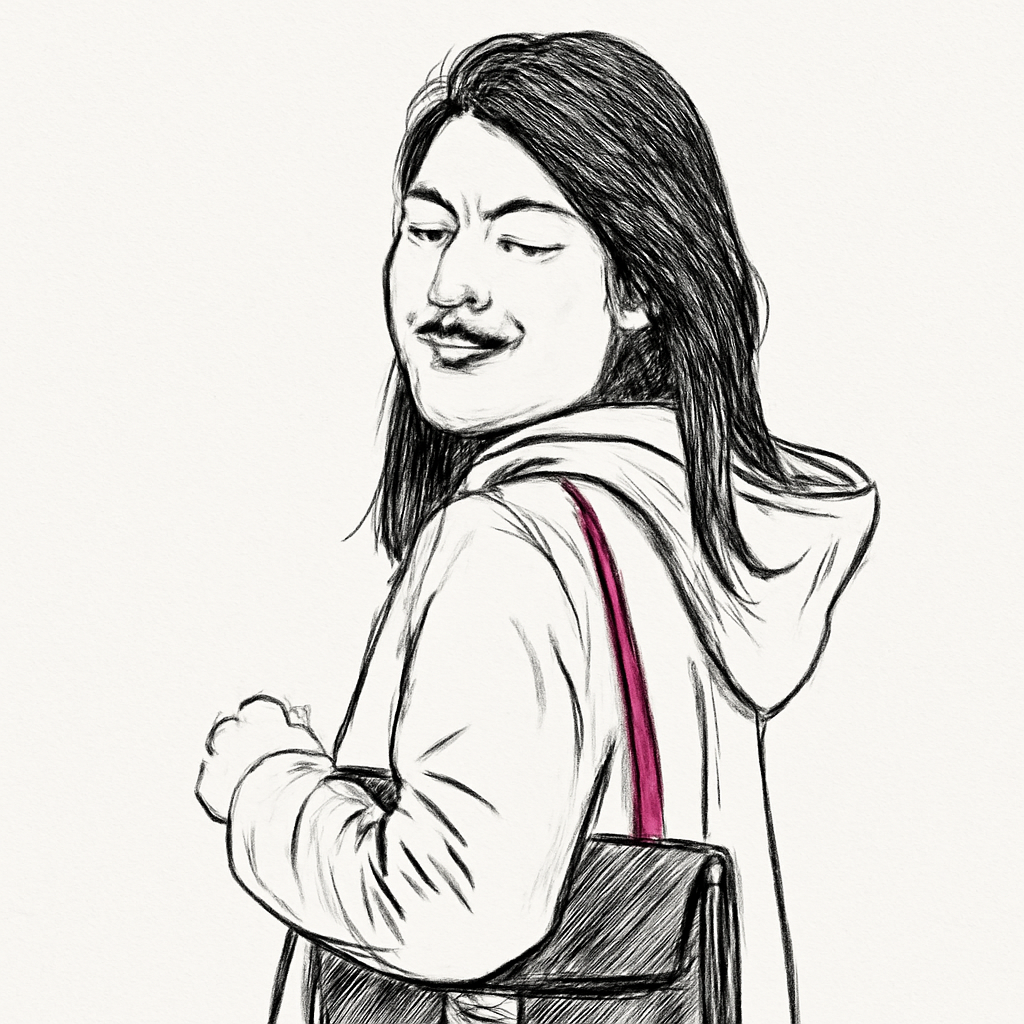 Drawn portrait of Jialiang Wang