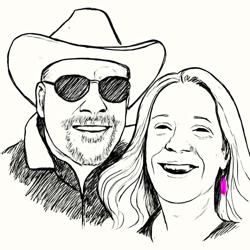 Drawn portrait of Ken Sheetz