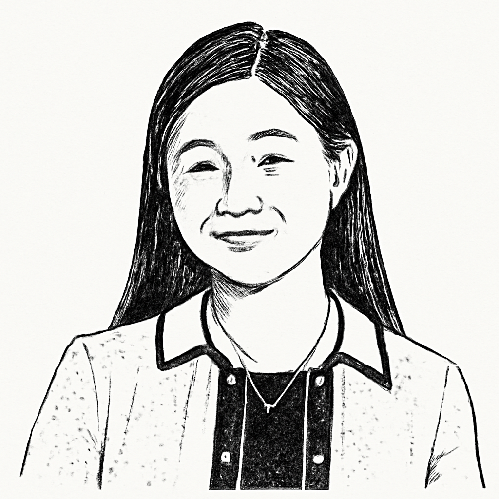 Drawn portrait of Sonya Huang