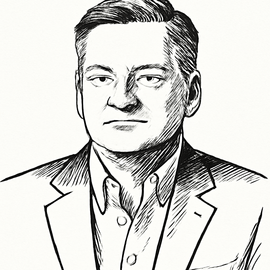 Drawn portrait of Ted Sarandos