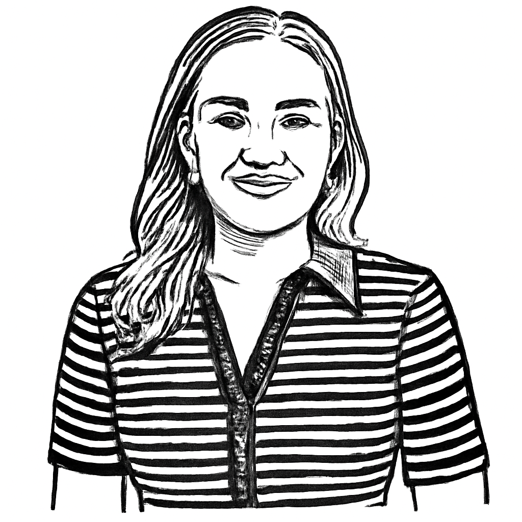 Drawn portrait of Dani Dudeck
