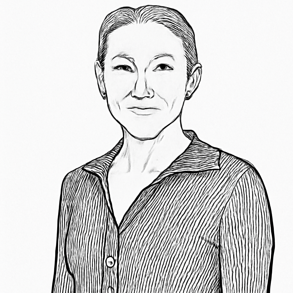 Drawn portrait of Ellie Mertz