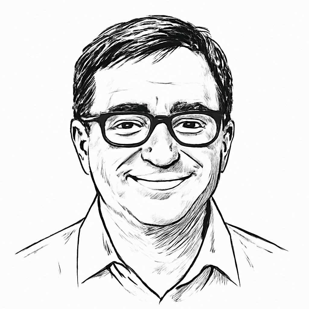 Drawn portrait of Blake Lawit