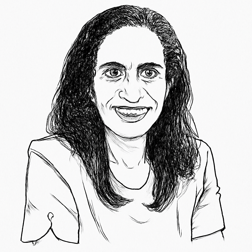 Drawn portrait of Archana Sekhar
