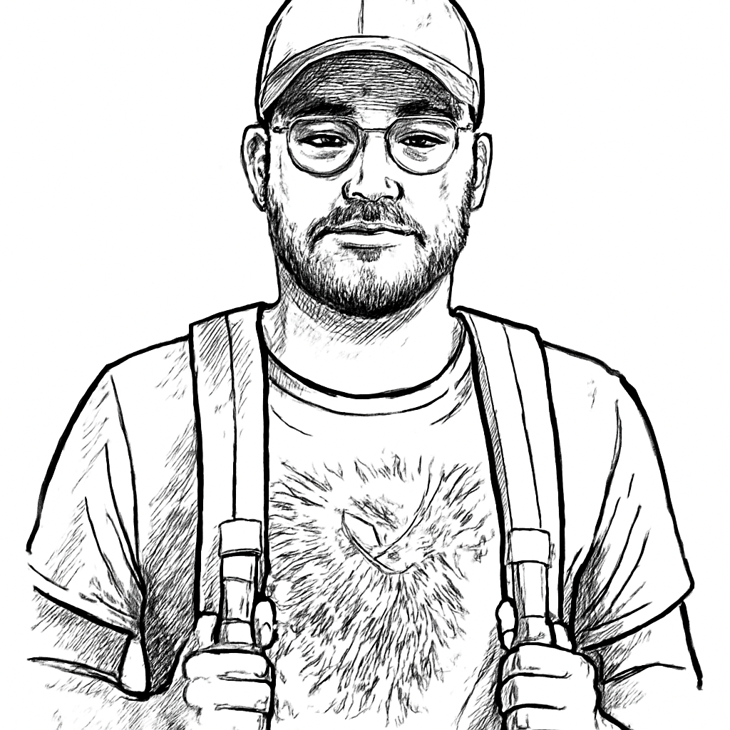 Drawn portrait of Alex Lunev