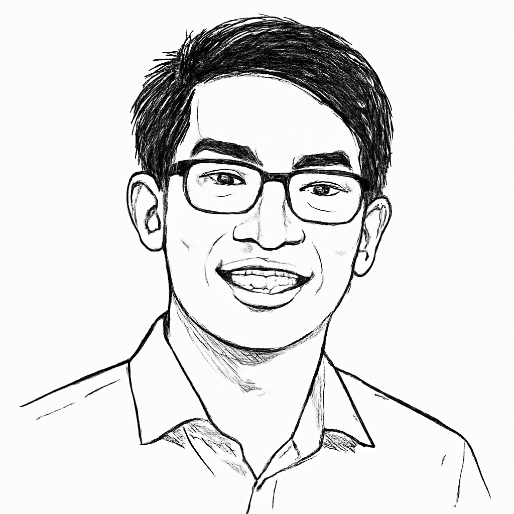 Drawn portrait of Tat Dat Duong
