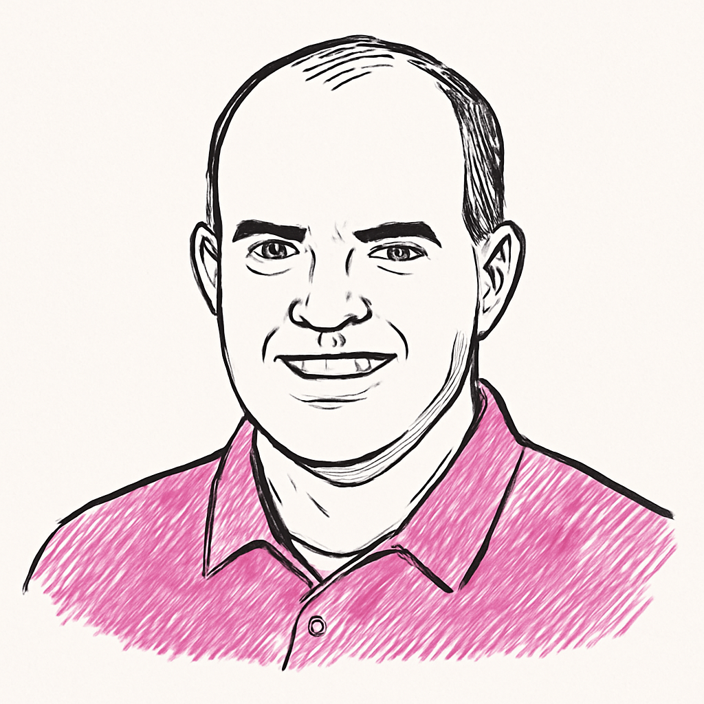 Drawn portrait of Matt Kraning