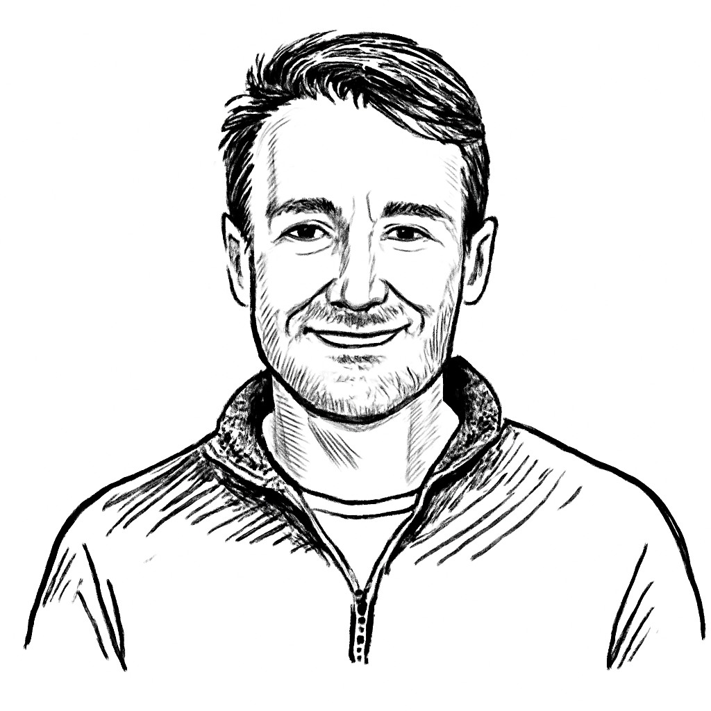 Drawn portrait of Croom Beatty