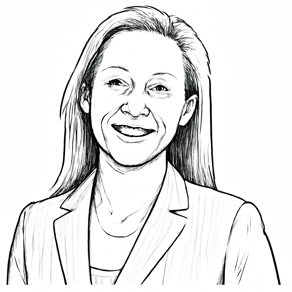 Drawn portrait of Kirsten Mello