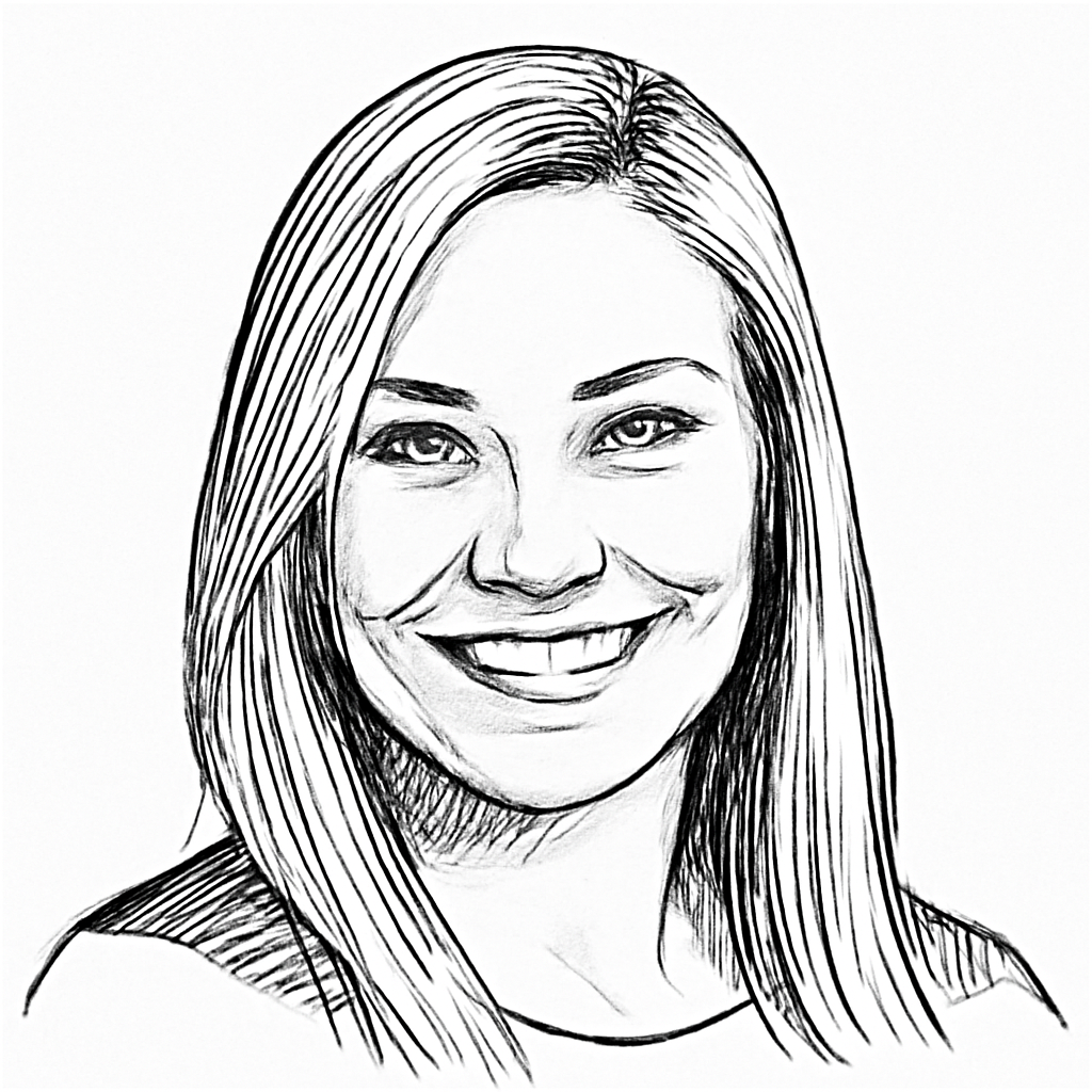 Drawn portrait of Kayla Hinderscheid