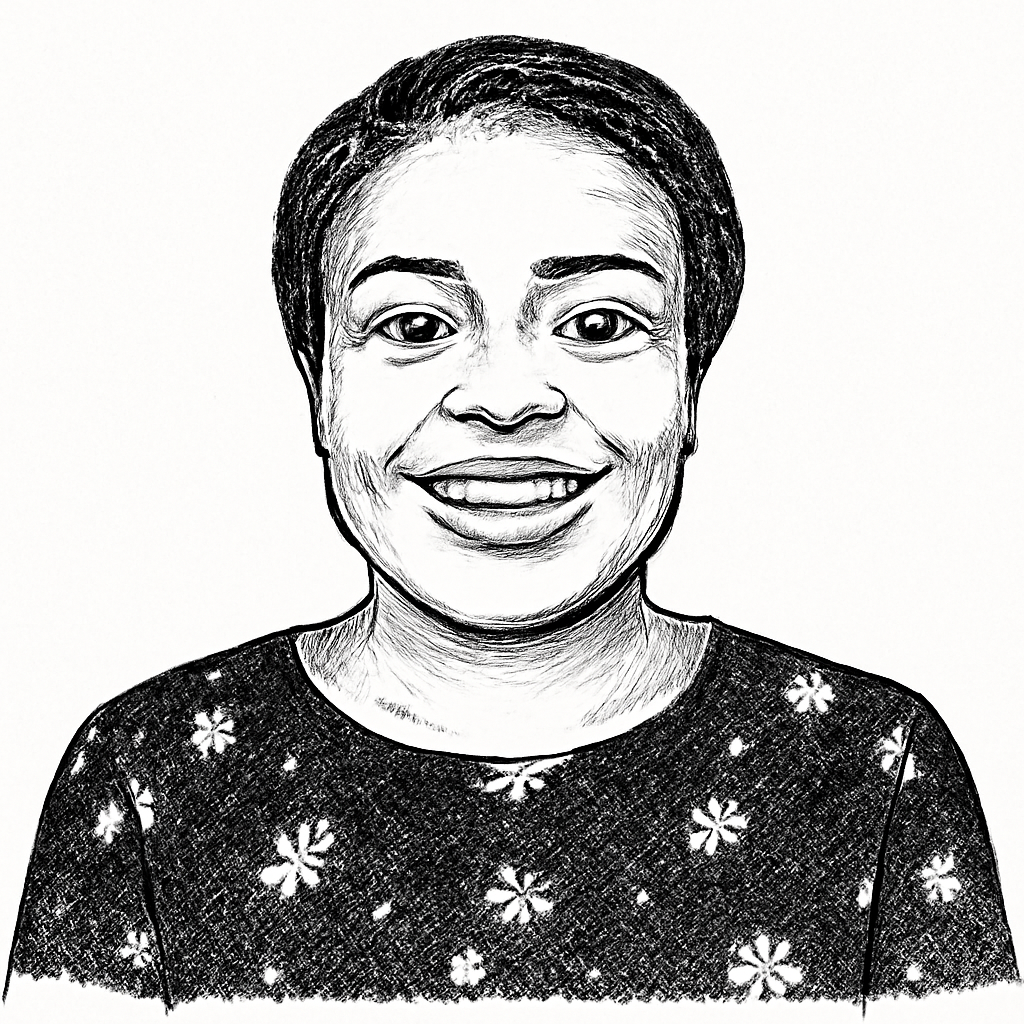 Drawn portrait of Onome U.
