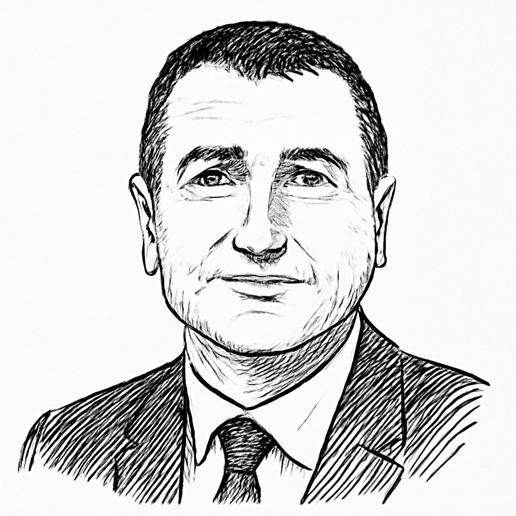 Drawn portrait of William Kadouch-Chassaing