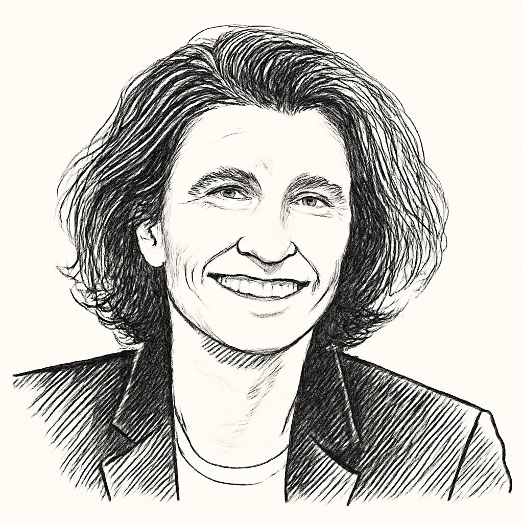 Drawn portrait of Stéphanie Courtadon