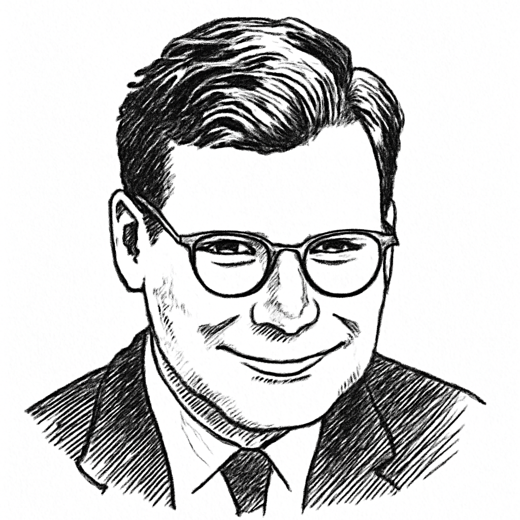 Drawn portrait of Gabriel Kunde