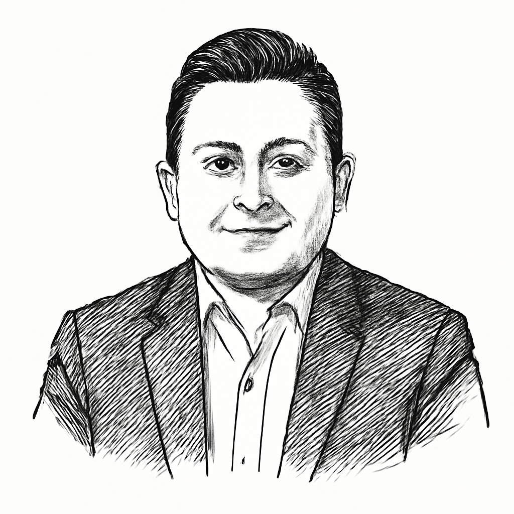 Drawn portrait of Christian Hoyos
