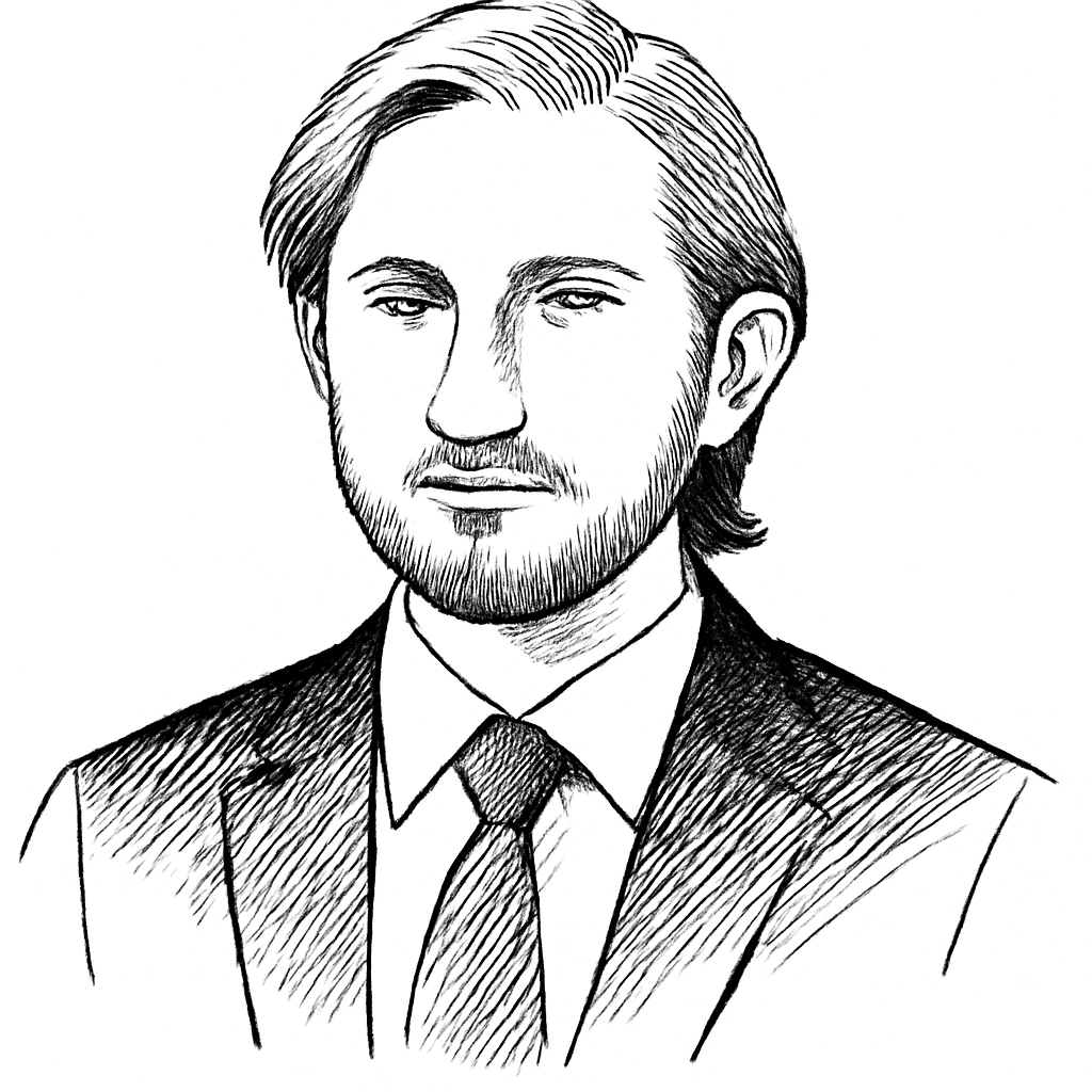Drawn portrait of Zachary Fineberg