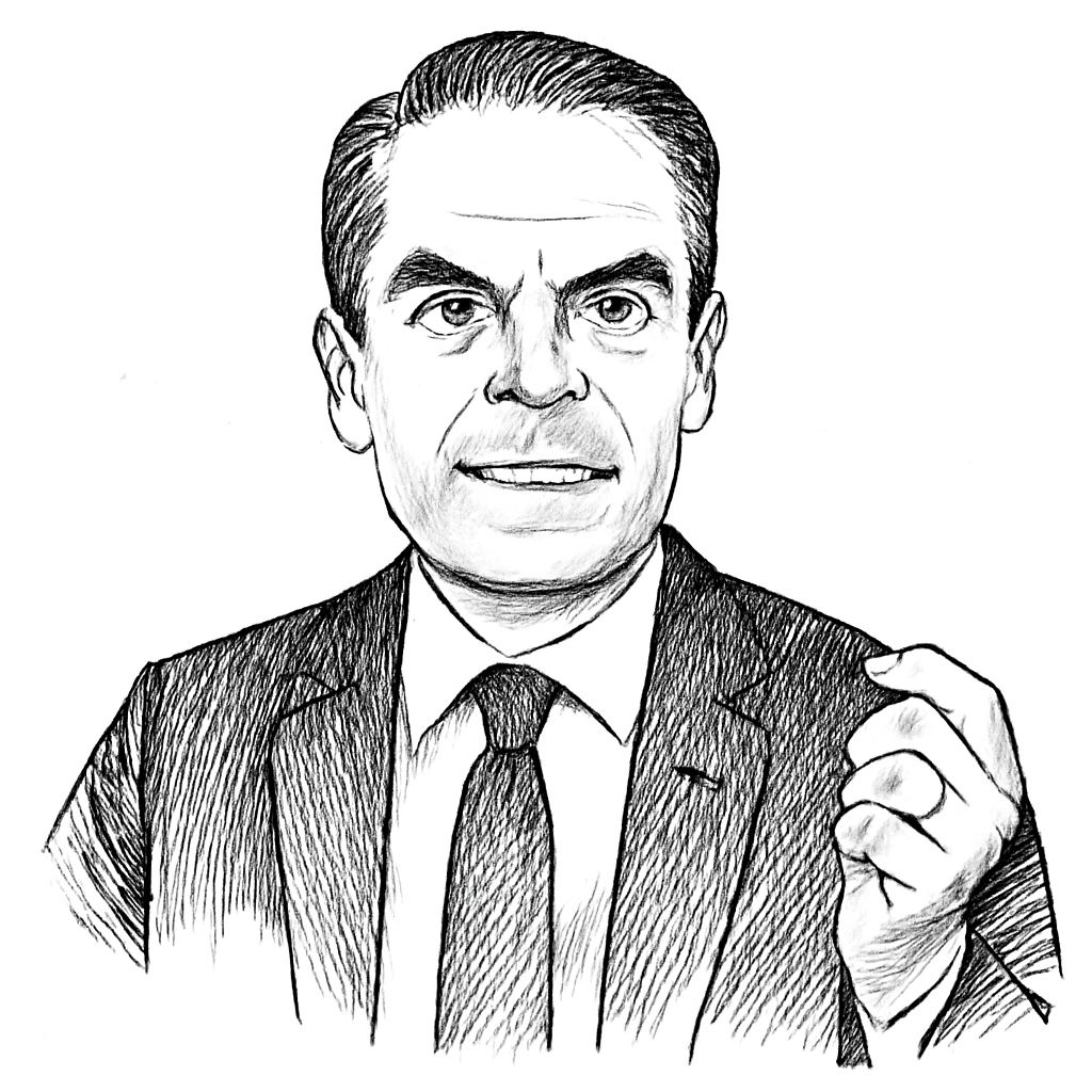 Drawn portrait of Eric Sondag