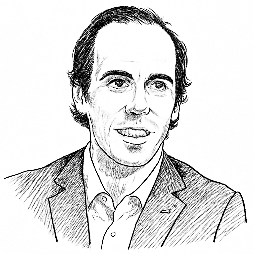 Drawn portrait of Maxime de Bentzmann
