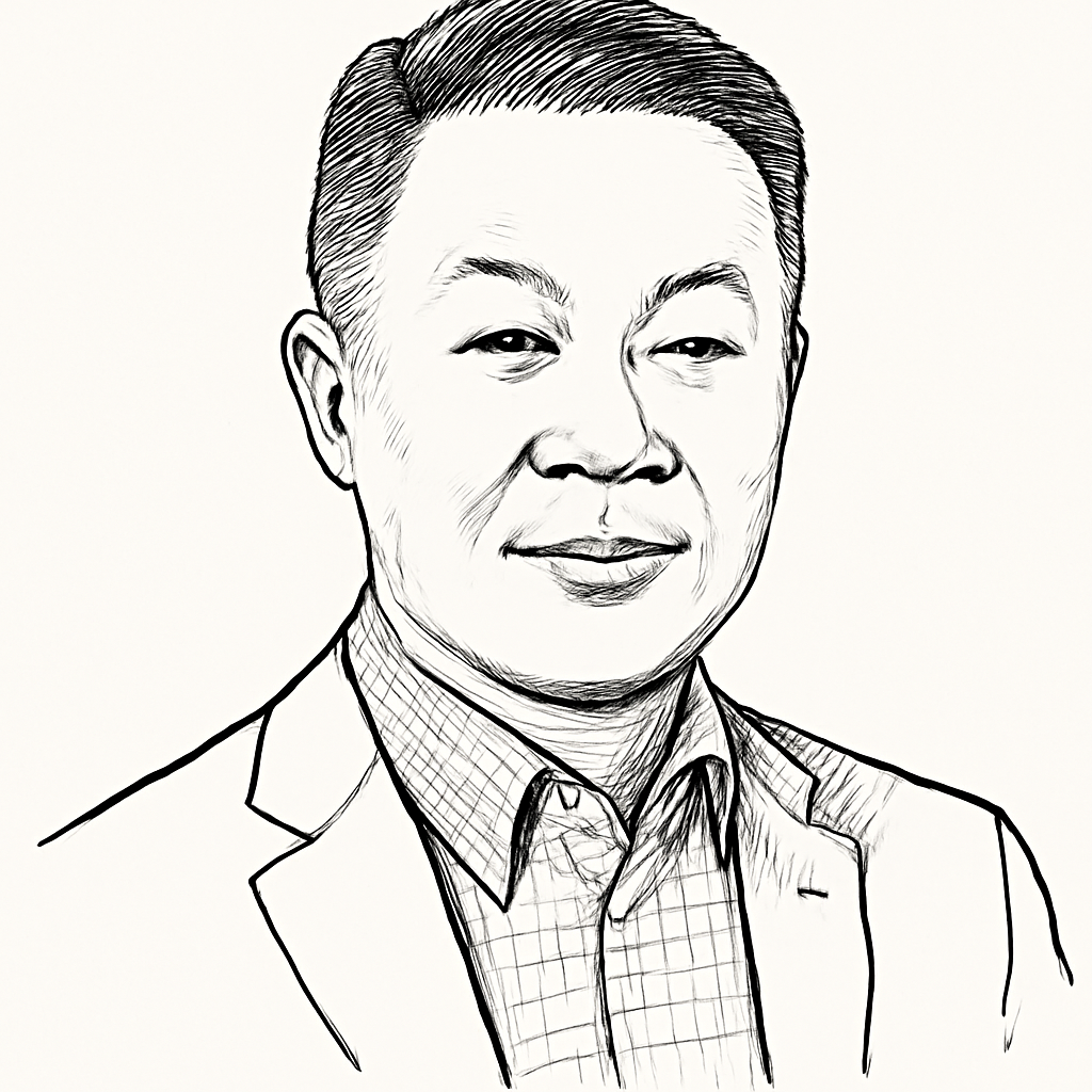 Drawn portrait of Jay Park