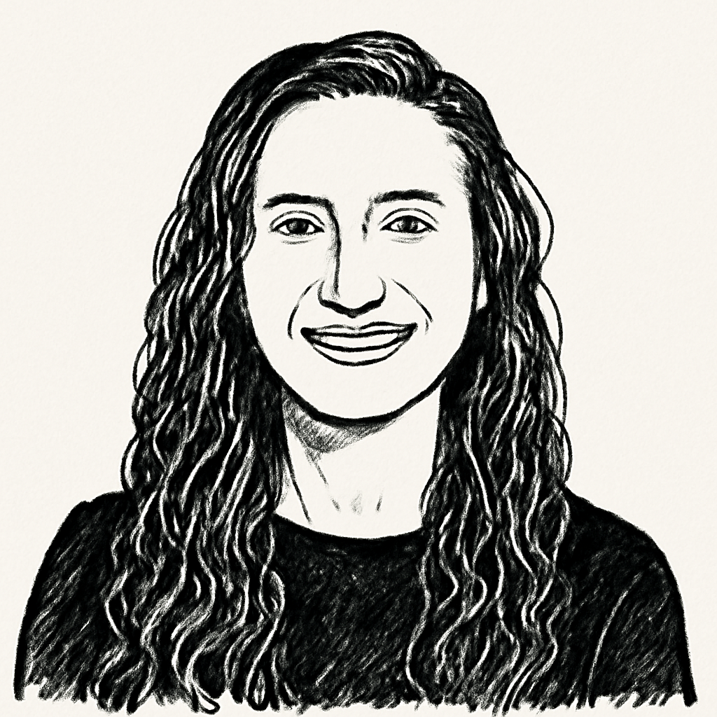 Drawn portrait of Lauren Moffatt