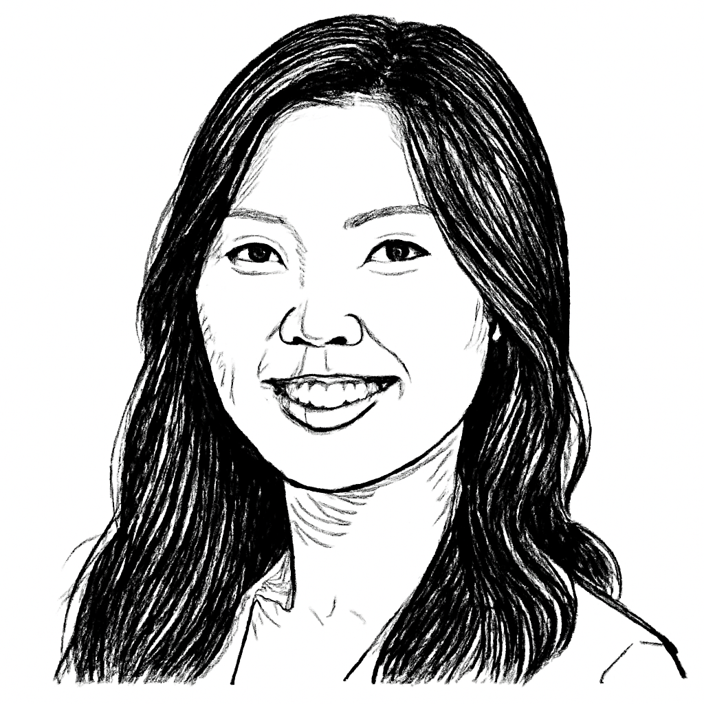 Drawn portrait of Bernadette Mentor