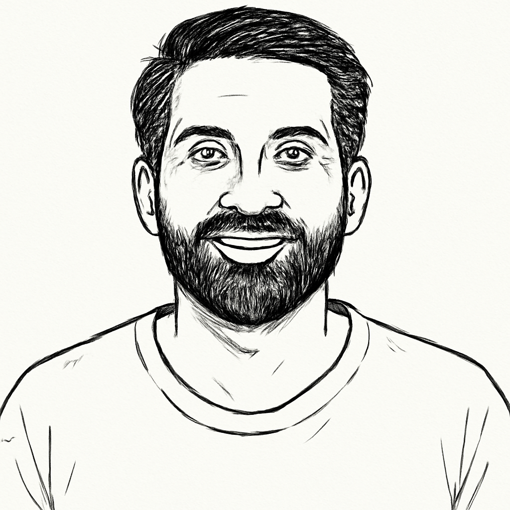 Drawn portrait of Muhammad Mian