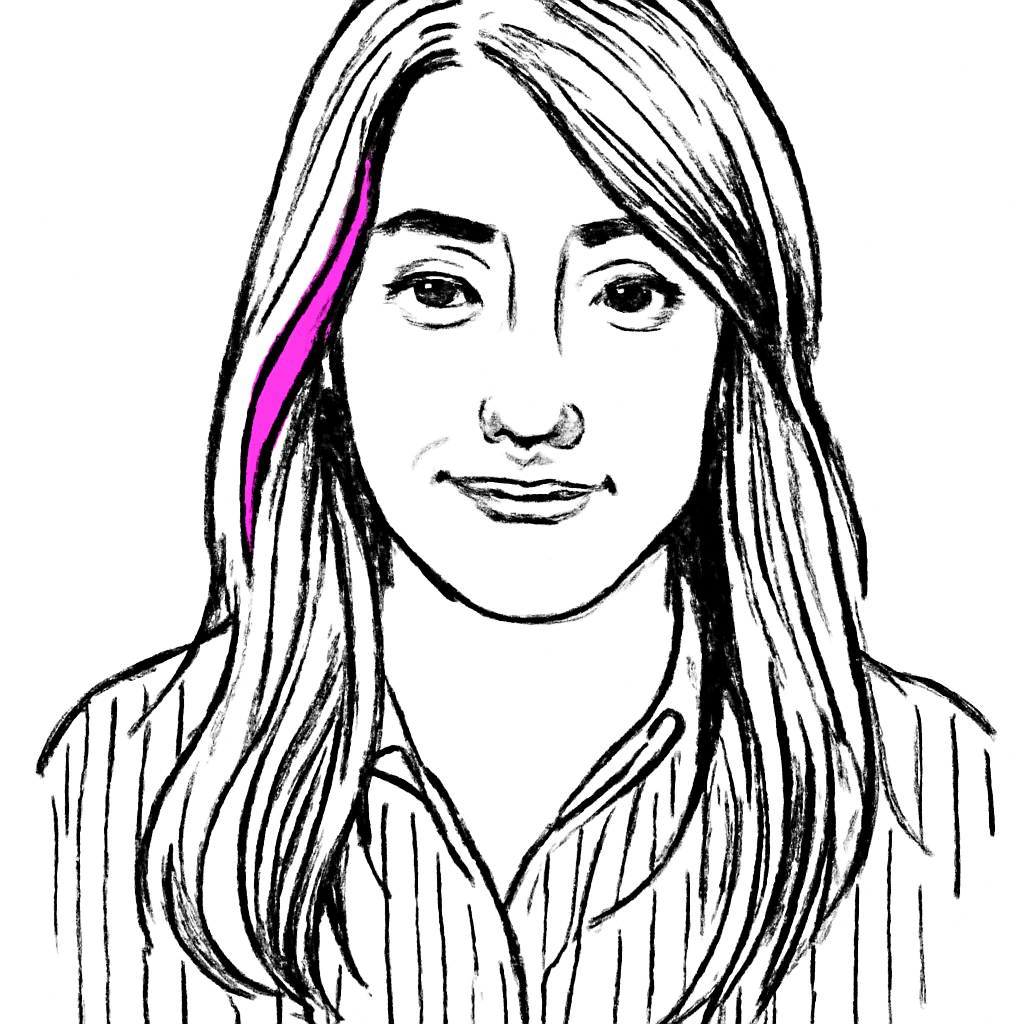 Drawn portrait of Deena Elitreby