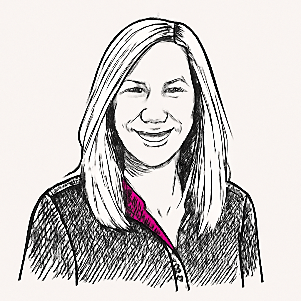 Drawn portrait of Susan Hager