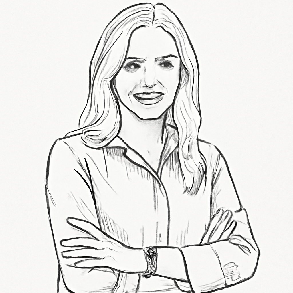 Drawn portrait of Sofia Dolfe