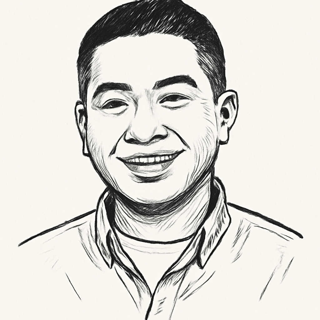 Drawn portrait of Steven Pham