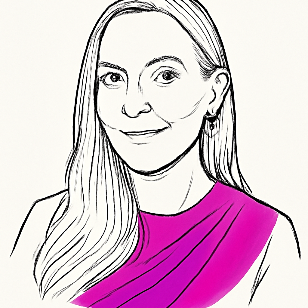 Drawn portrait of Lauren Field