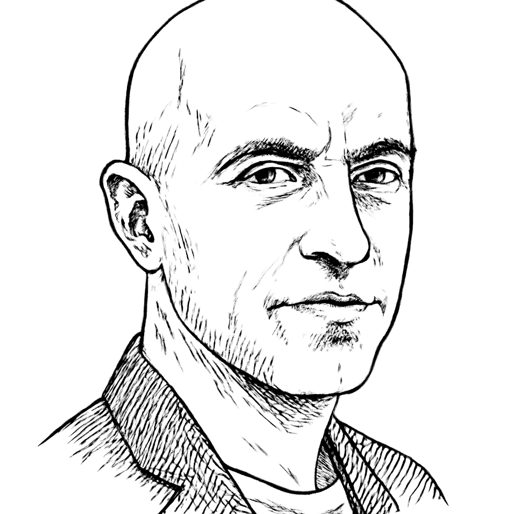 Drawn portrait of Ali Ghodsi