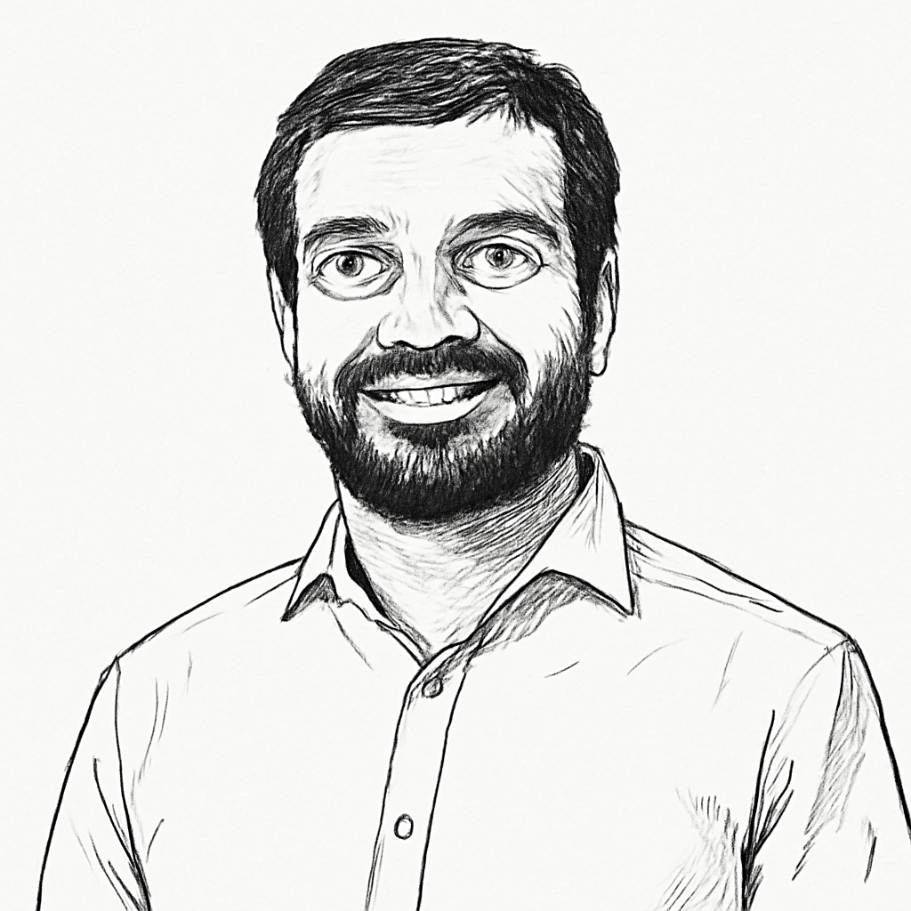 Drawn portrait of Samar Abbas