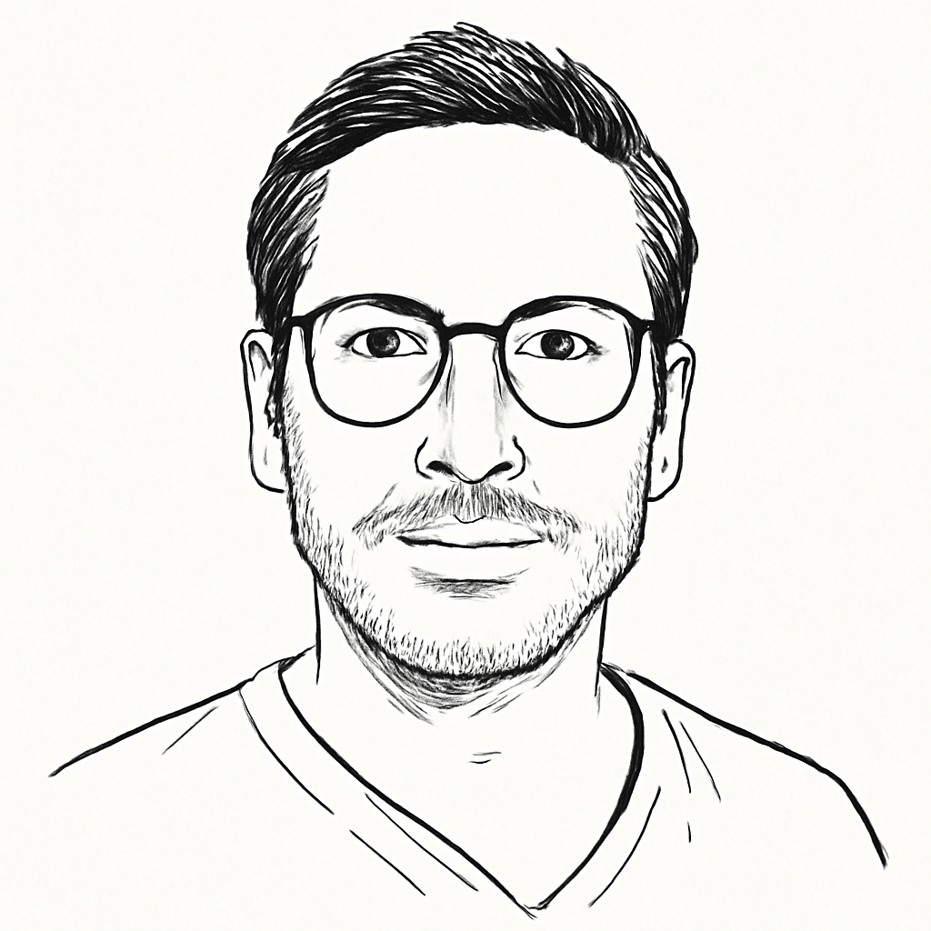 Drawn portrait of Christian Williams