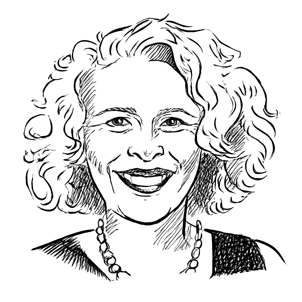 Drawn portrait of Helen Wann