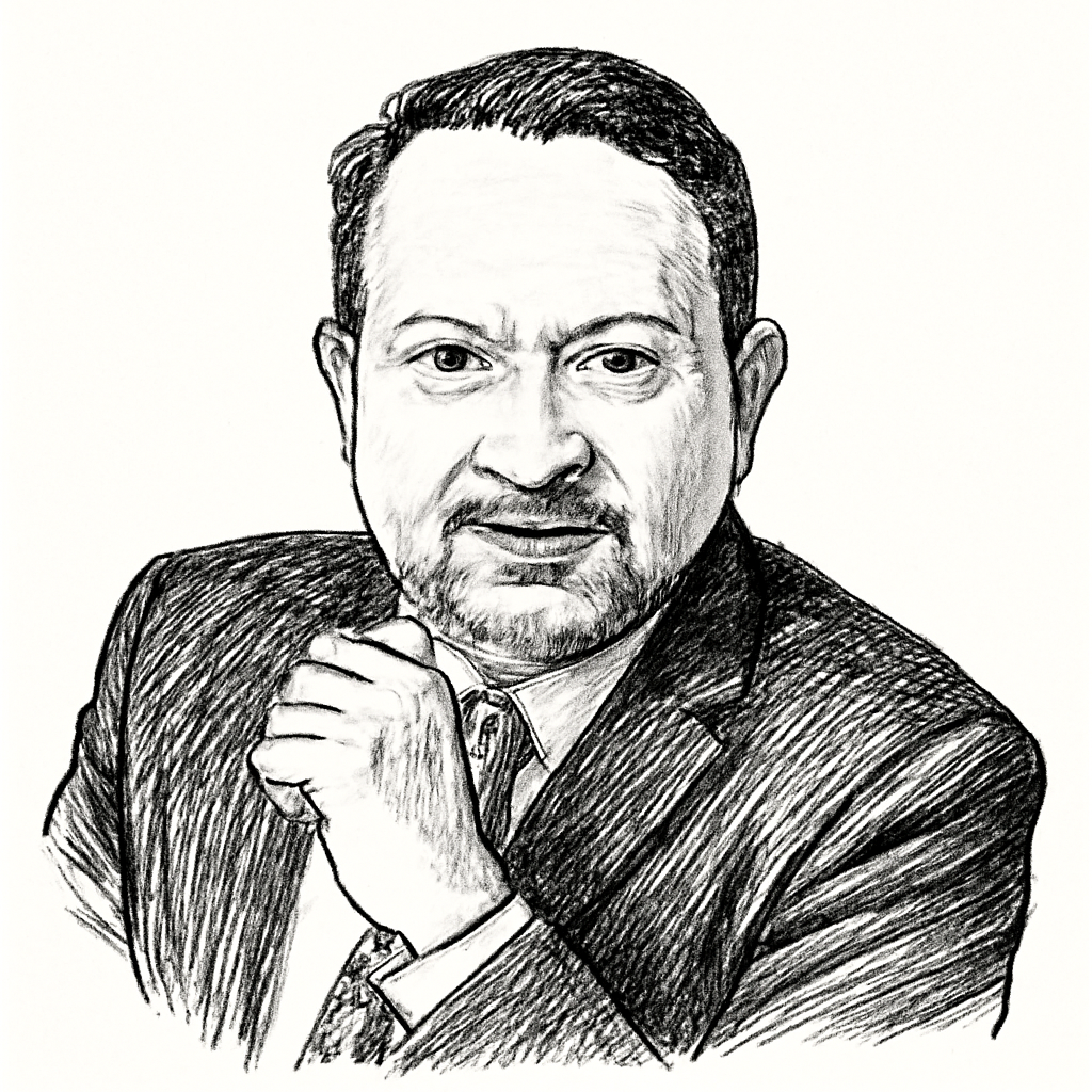 Drawn portrait of Sharad Sriwastawa