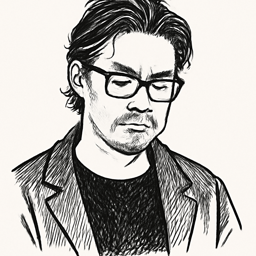 Drawn portrait of Naojiro Hisada