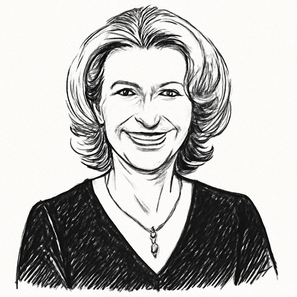 Drawn portrait of Karin Schlautmann