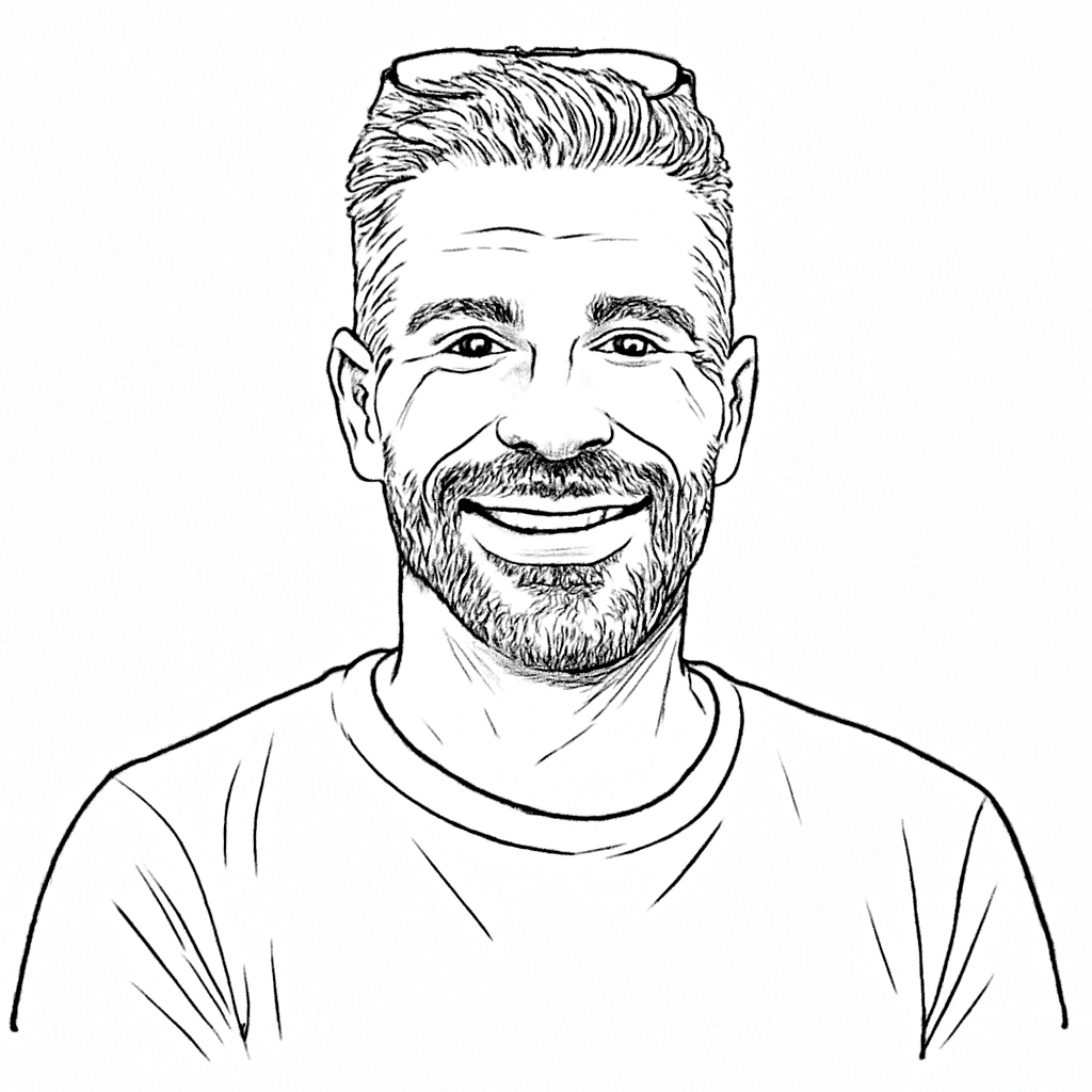 Drawn portrait of Frederic M.