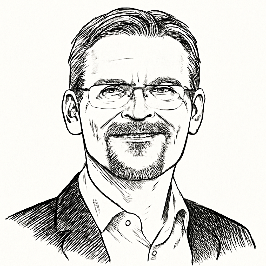 Drawn portrait of Jens Gehrandt