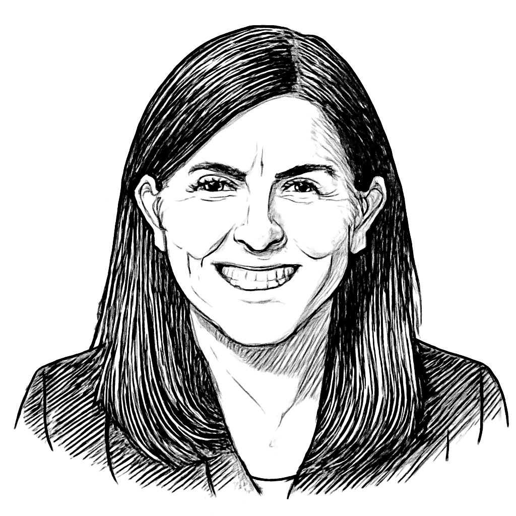 Drawn portrait of Georgina Dopico