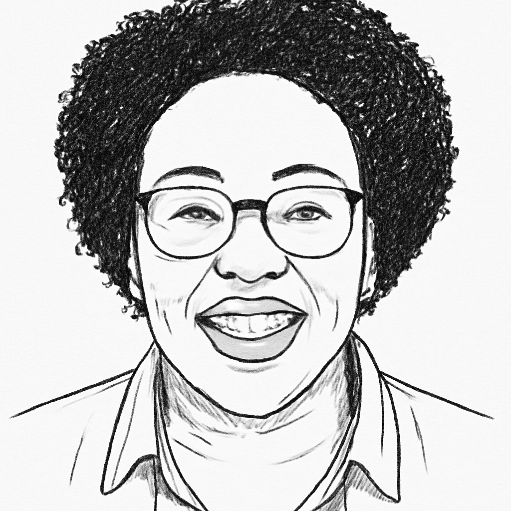 Drawn portrait of Aisha Oliver-Staley