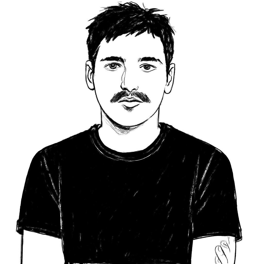Drawn portrait of Victor Dos Santos
