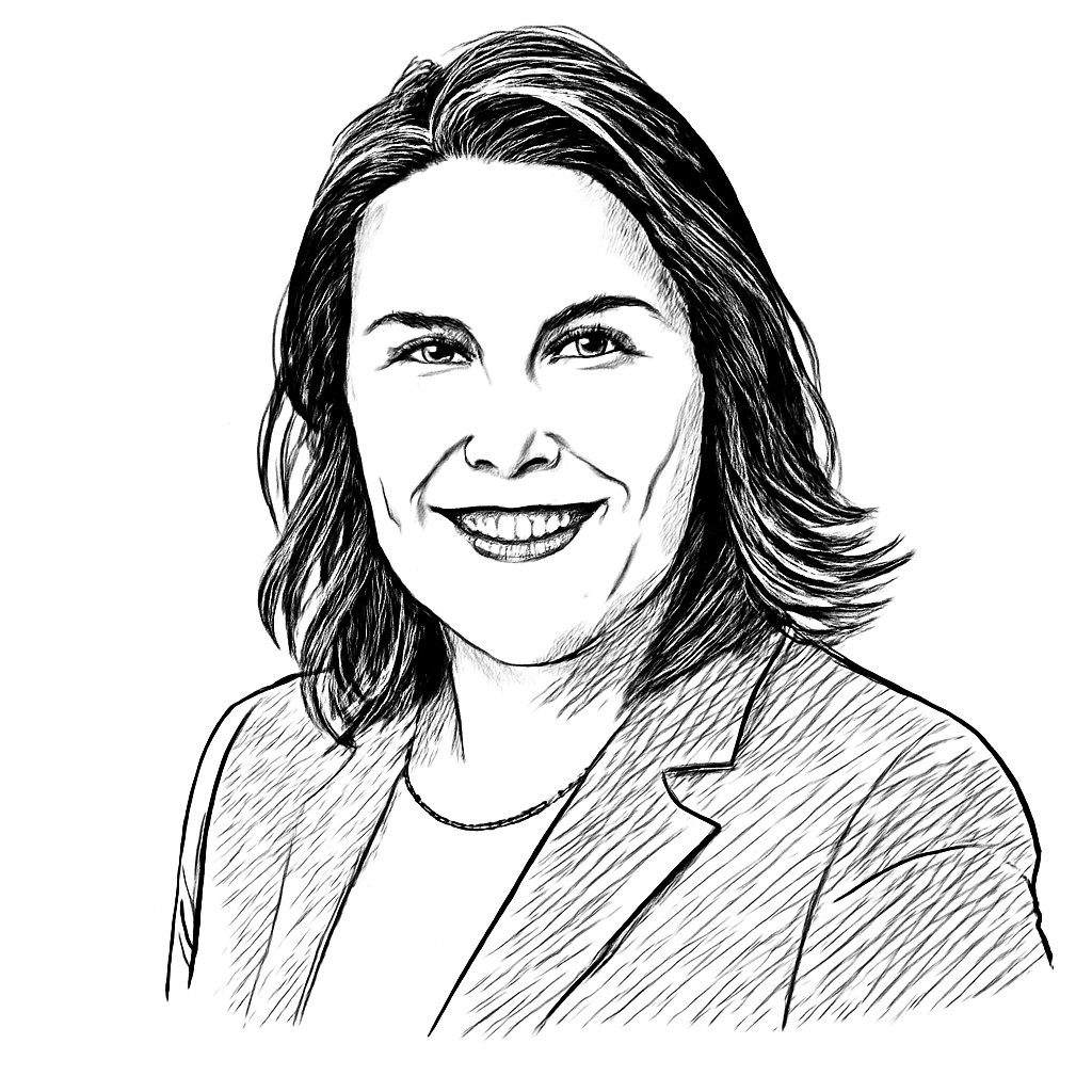 Drawn portrait of Lauren Nathanson